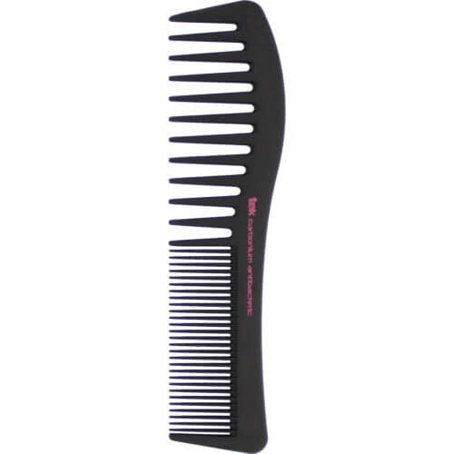Peine profesional de carbono de corte afro púas finas - Antibacteriano
